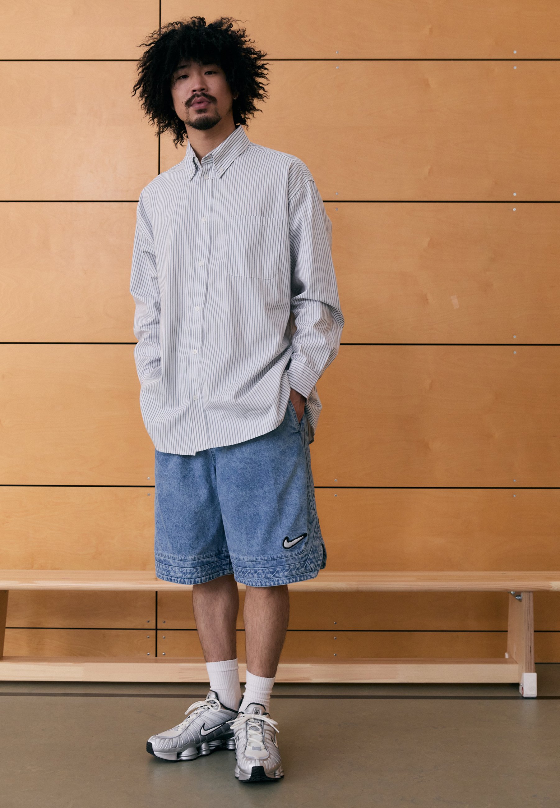 Nike Performance DENIM 10IN SHORT NAOS - Sports shorts - blue grey