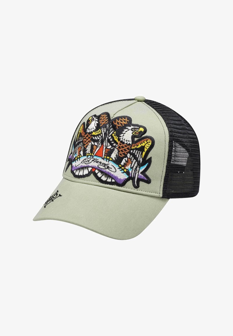 Ed Hardy EAGLE CRYSTAL ROCK FRONT UNISEX - Caps - green black