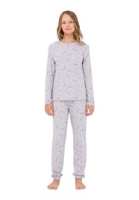 Terranova SET CON UNICORNI - Pigiama - var grigio chiaro melange