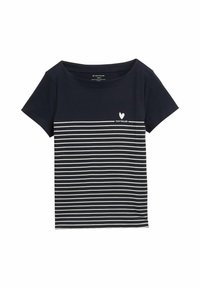 MIT STREIFENMUSTER - Print T-shirt - sky captain blue