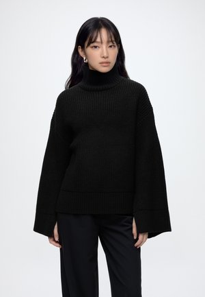 Gina Tricot, KNITTED TURTLENECK  - Пуловер - black