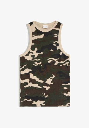 Bershka, AOP - TANK TOP - Débardeur - khaki