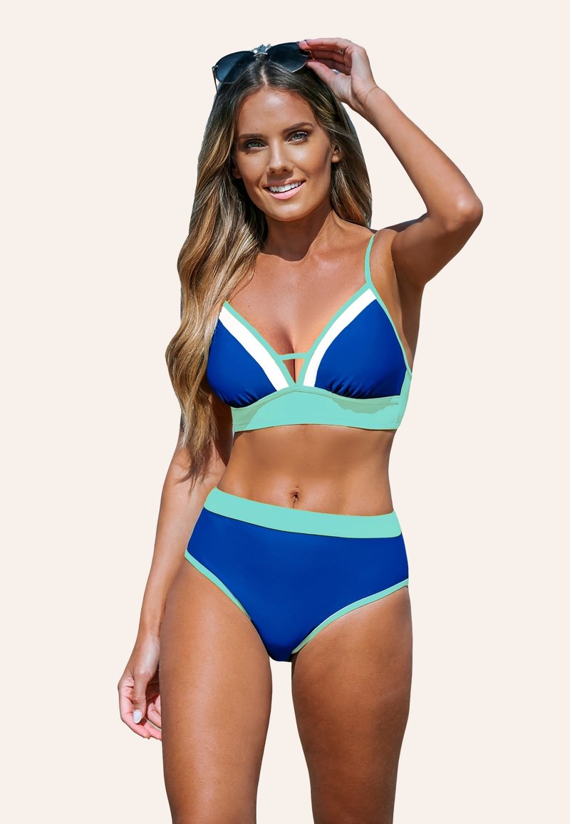 Cupshe SET - Bikini pezzo sotto - blue