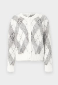 FUZZY NOVELTY ARGYLE  - Cardigan - tofu