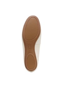 Schoenzool met een reliëftextuurpatroon; lichtbruine rubberen materiaal; gladde randen; ontworpen voor grip en duurzaamheid.