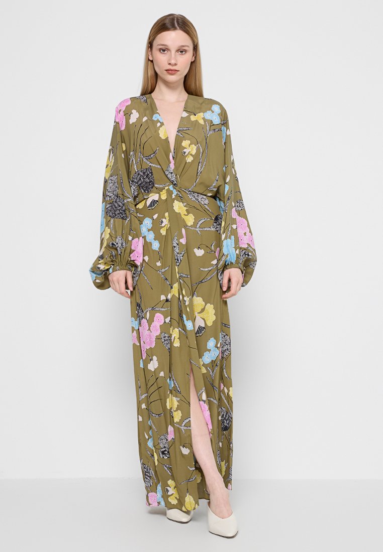 Diane von Furstenberg Maxi-jurk olijfgroen
