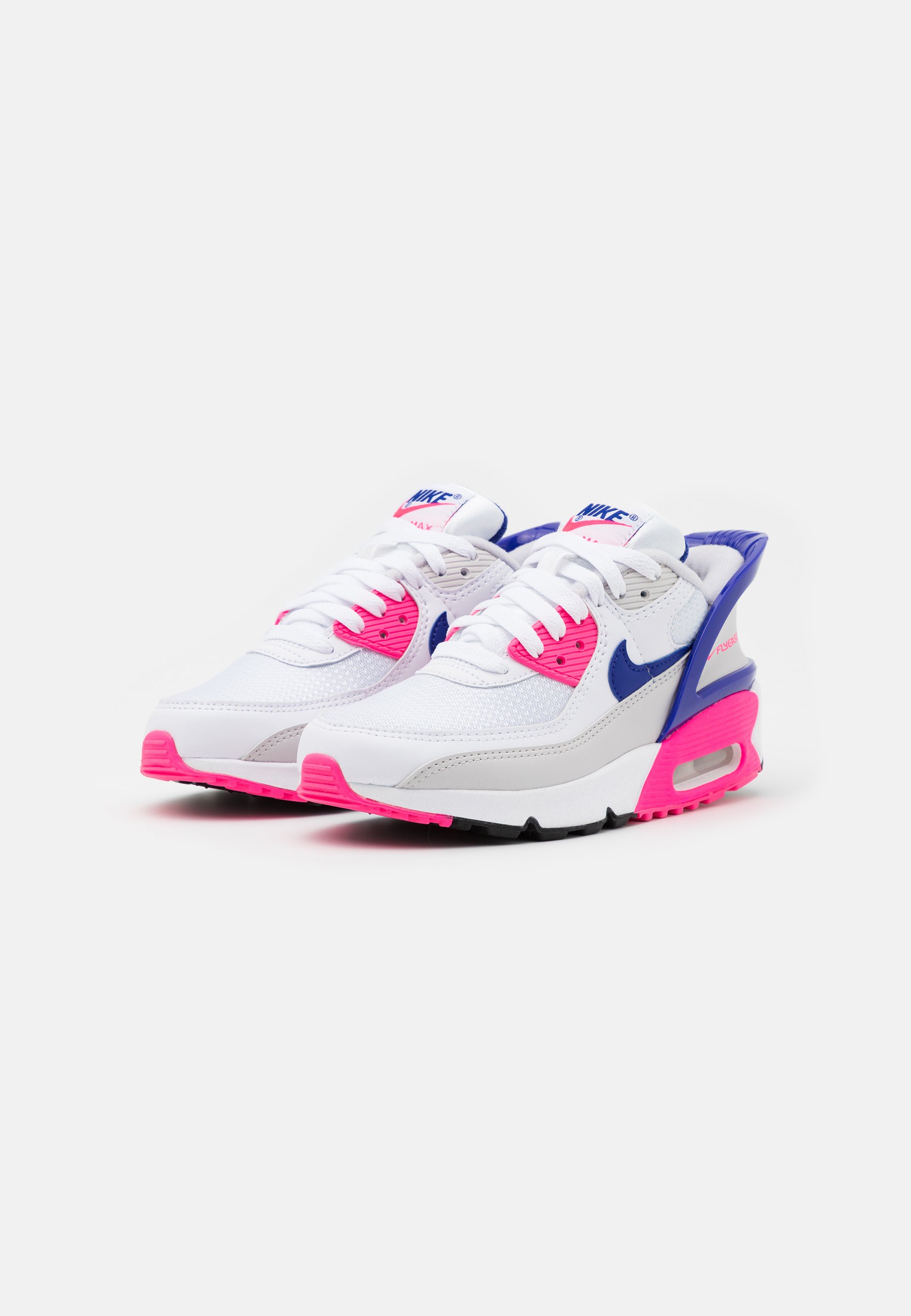 Nike Sportswear AIR MAX 90 FLYEASE UNISEX - Baskets basses -  white/concord/pink glow/zen grey/blanc - ZALANDO.FR