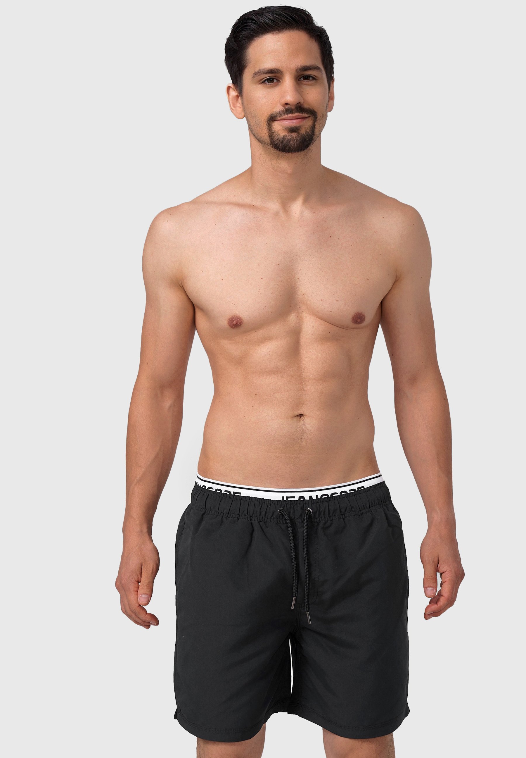 INDICODE JEANS SOLOMON - Swimming shorts - black - Zalando.de