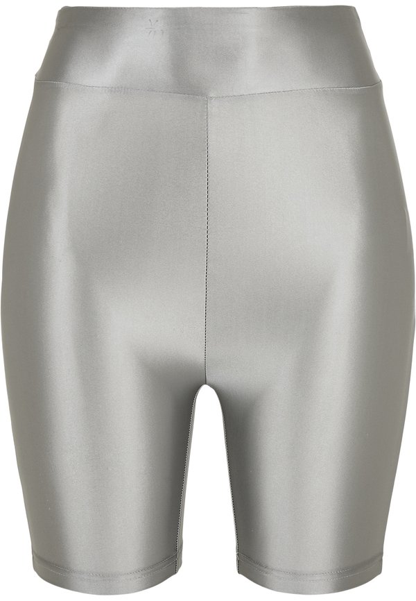 LADIES HIGHWAIST SHINY METALLIC CYCLE SHORTS - Leggings - Hosen - darksilver