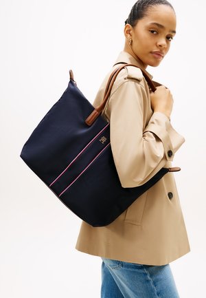 Tommy Hilfiger POPETTE TOTE - Cabas - space blue corp