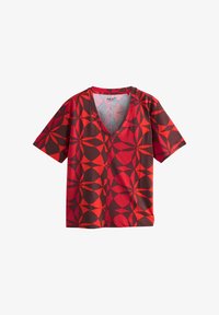 Non selezionato, red brown tile print