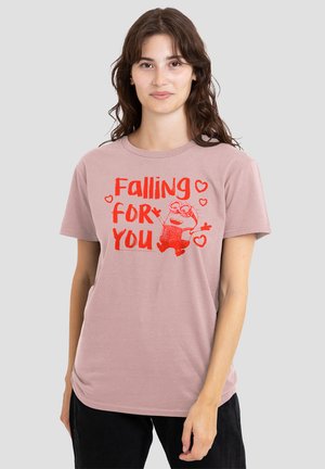 Universal Studios, MINIONS VALENTINE'S DAY FALLING FOR YOU - Print T-shirt - pink