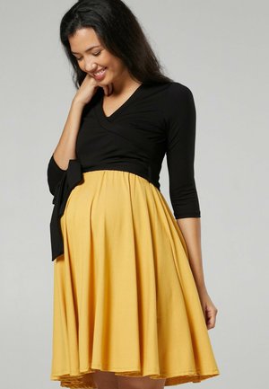 Day dress - black & mustard