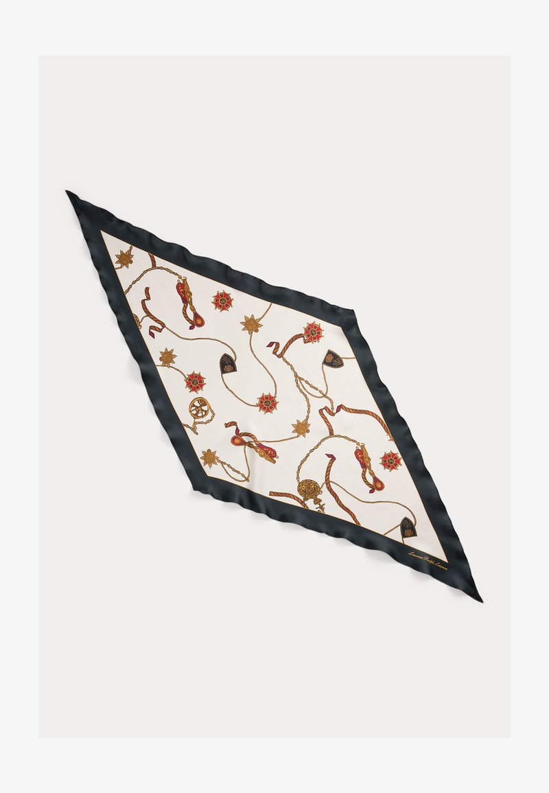 Lauren Ralph Lauren PRINT SILK TWILL DIAMOND SCARF - Fulár - cream