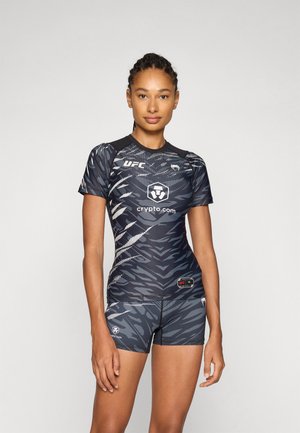UFC FUSION AUTHENTIC FIGHT NIGHT WOMENS PERFORMANCE SHORT SLEEVE RASHGUARD - T-shirts med print - black