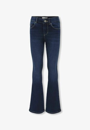 ONLY GIRLS, Flared fit KOGROYAL Mid waist - Alt laienevad teksad - dark blue denim