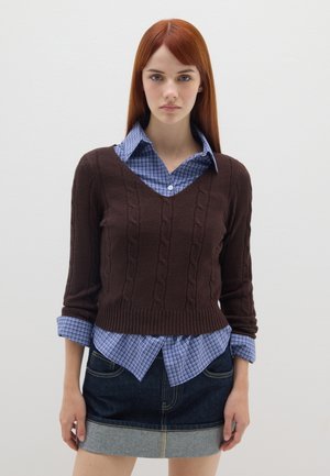REGULAR FIT - Trui - dark brown
