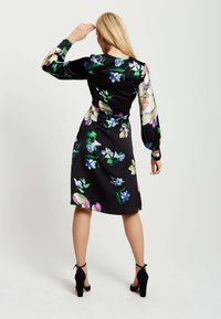 Liquorish ELEGANT FLORAL WRAP - Day dress - black