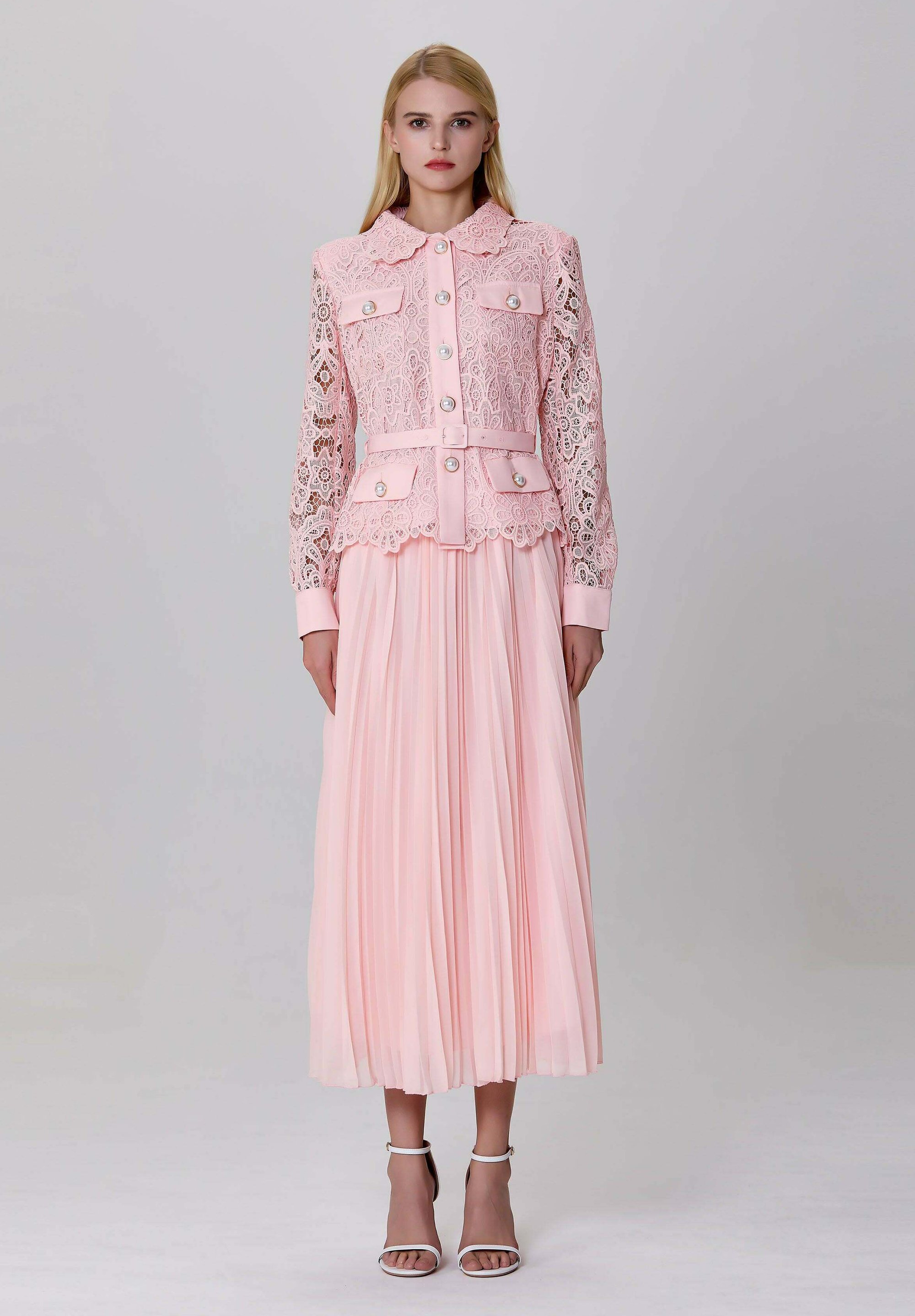 Smart and Joy TOUT-EN-UN AVEC ET PLISSÉE Robe longue rose pâle