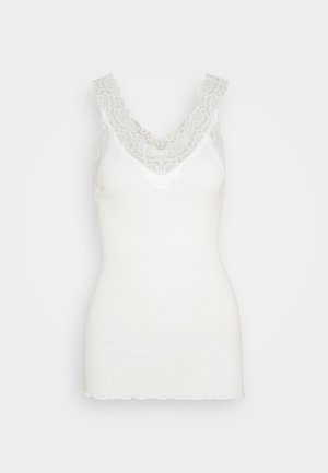 ORGANIC TOP W/ LACE - Top - ivory