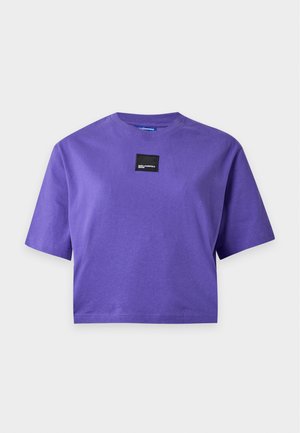 Karl Lagerfeld Jeans, BOXY PATCH TEE - Обикновена тениска - prism violet