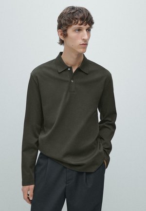 LONG SLEEVE T WITH RIBBED DETAIL  - Poloshirt - dark grey