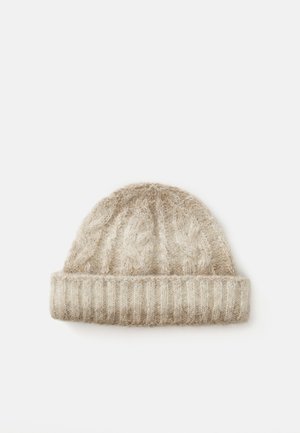 CABLE HAT - Gorro - light camel