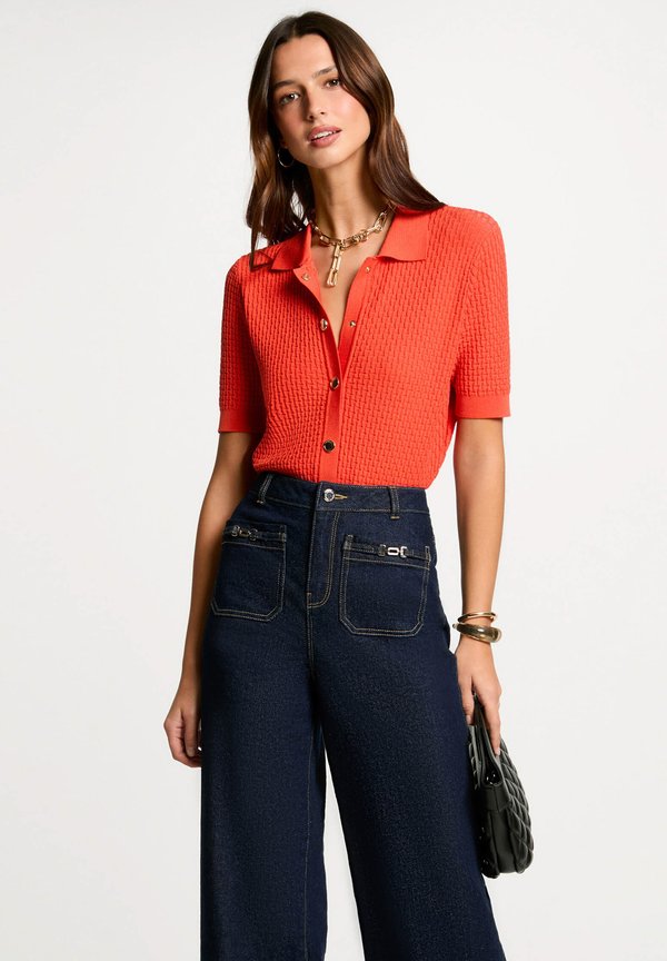 Strickjacke - orange foncé