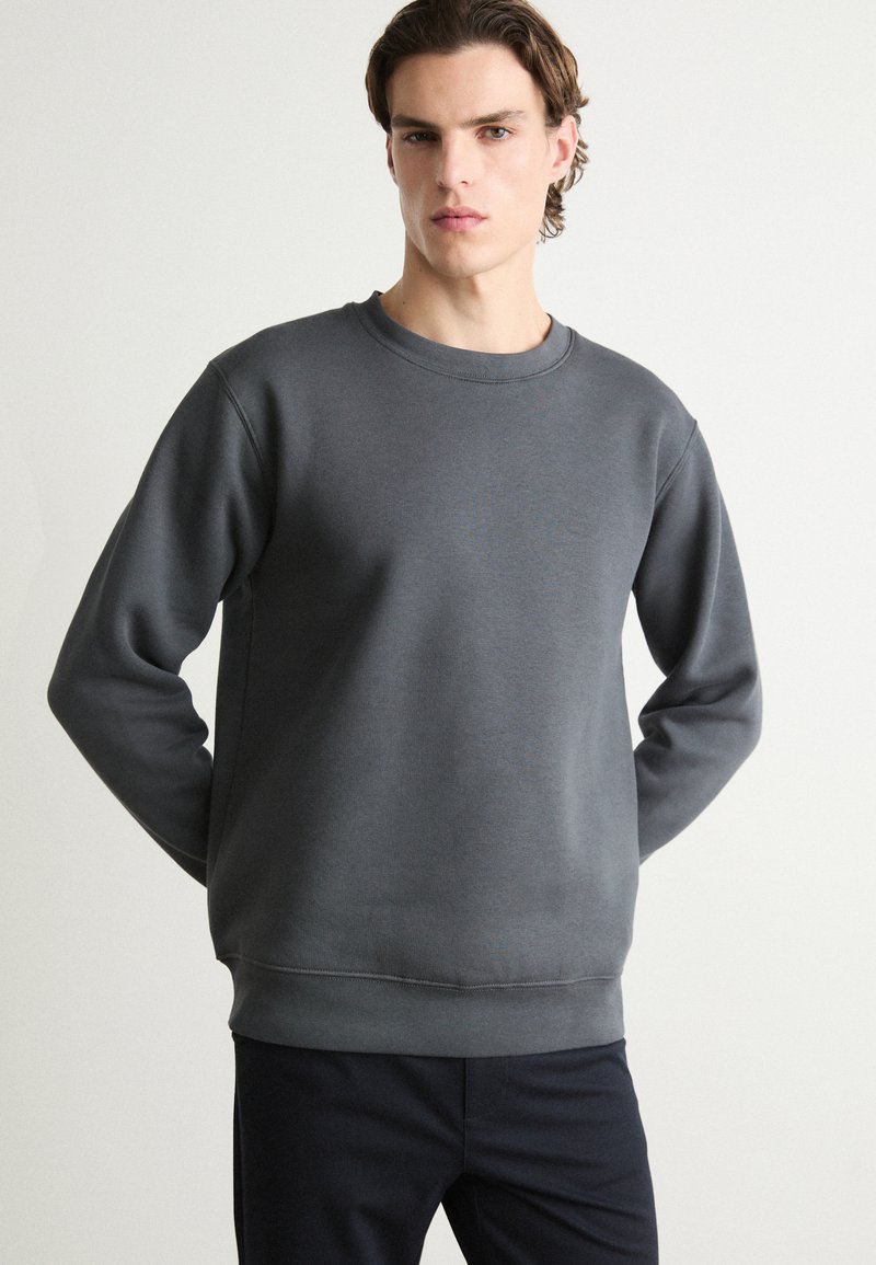 Mads Nørgaard STANDARD CREW LOGO - Ikdienas džemperis - black oyster