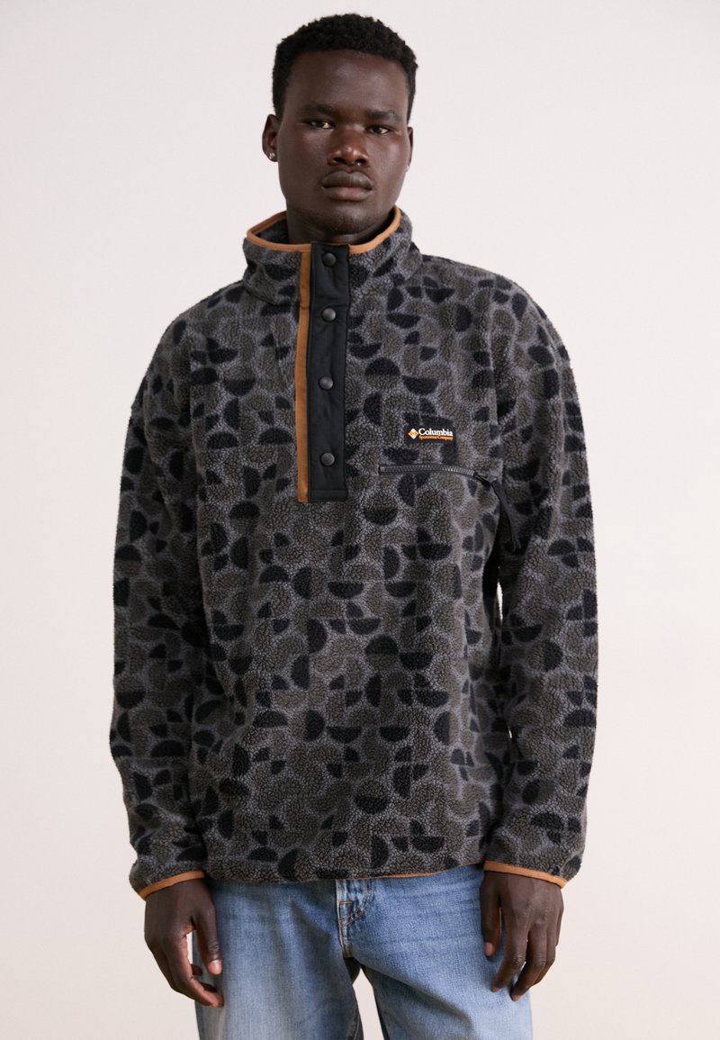 Columbia HELVETIA™ PRINTED HALF SNAP - Fleecová mikina - black retroscape
