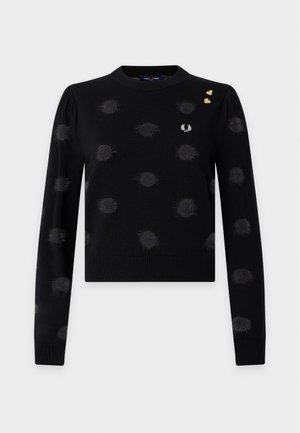 Fred Perry, POLKA DOT JUMPER - Pullover - black