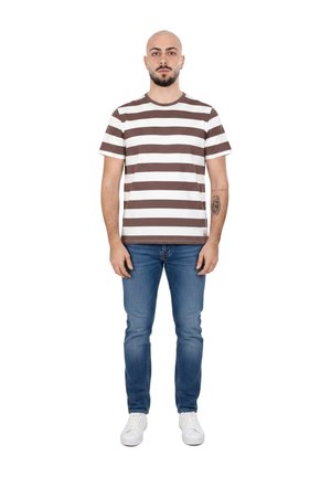 Yes Zee, T-SHIRT 2232 VAR - T-shirt con stampa - light brown