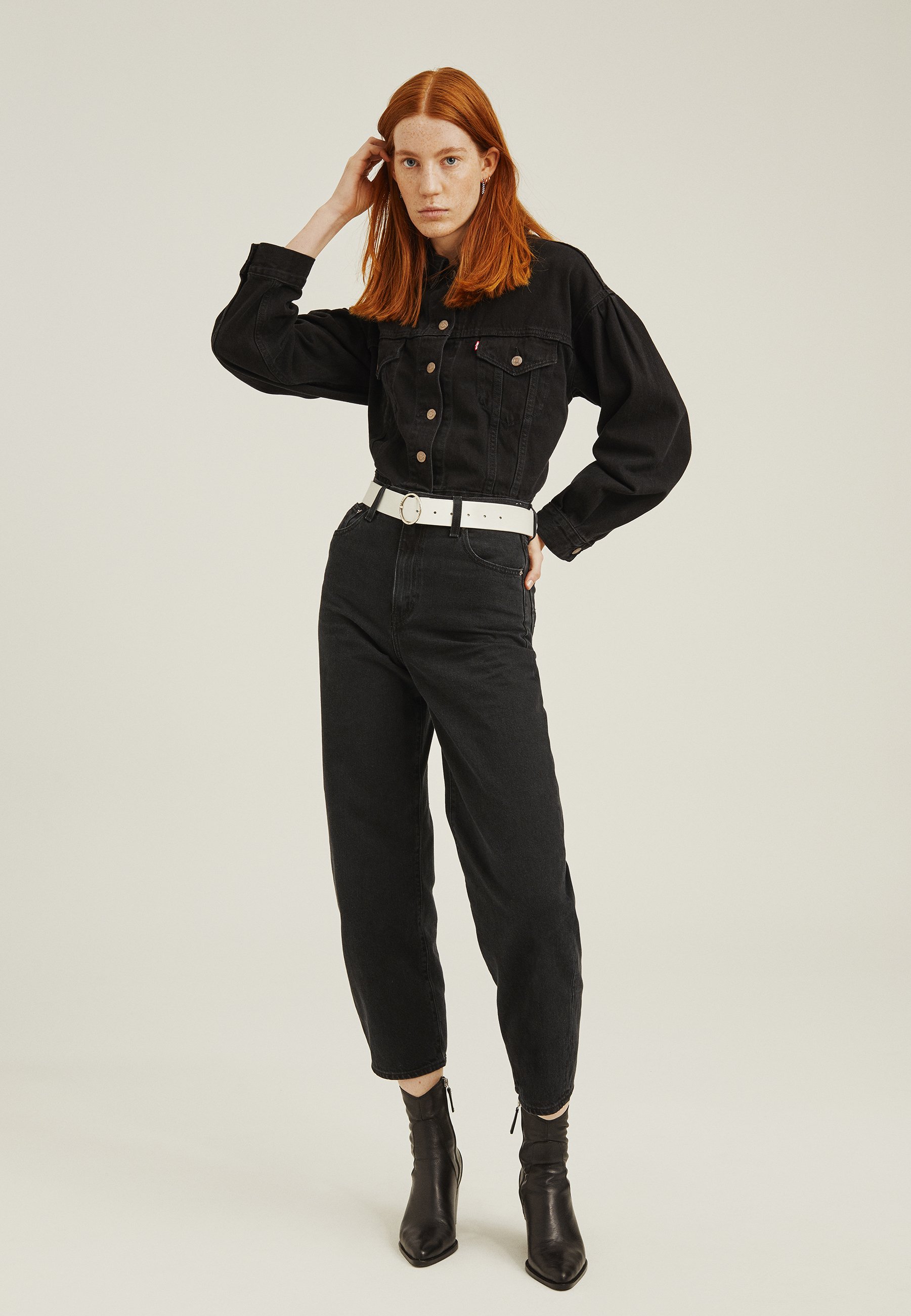 black balloon leg jeans