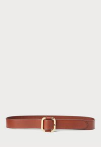 LEATHER SLIDE BUCKLE BELT - Gürtel - brown