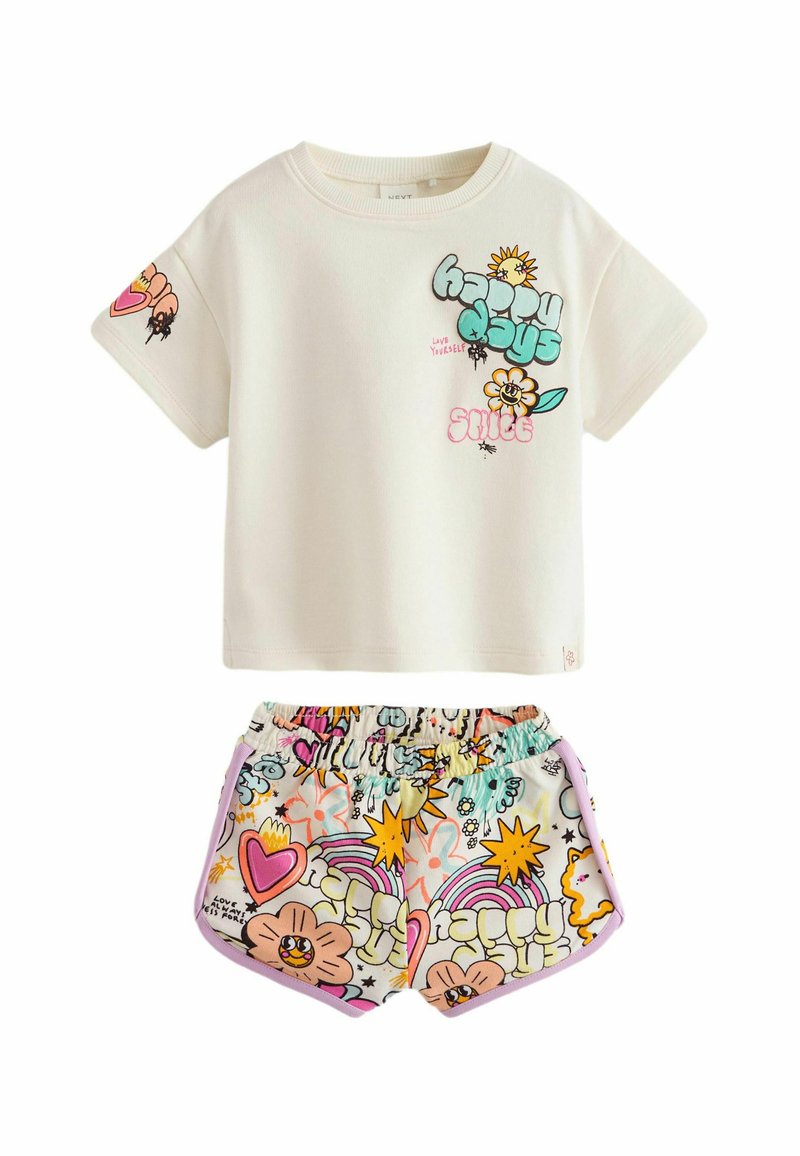 Next SHORT SLEEVE SET - Shorts - cream white