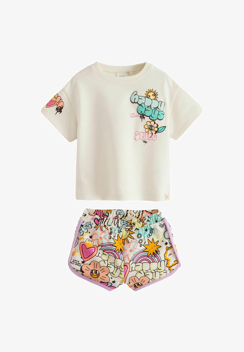 Next SHORT SLEEVE SET - Shorts - cream white