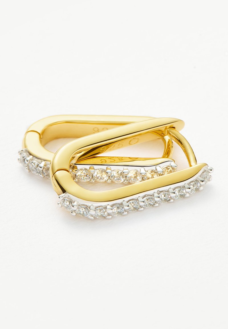 Missoma PAVE OVATE SMALL HOOP EARRINGS - Cercei - gold-coloured