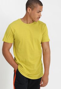 Urban Classics SHAPED LONG - T-shirts - lemonmustard