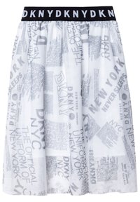 DKNY Áčková sukně - blanc noir