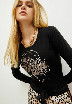 WITH GEMSTONES - Top s dlouhým rukávem - black