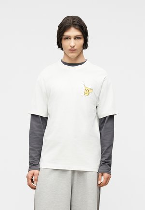 ONSPOKEMON LIFE TEE - T-shirt imprimé - bright white/yellow