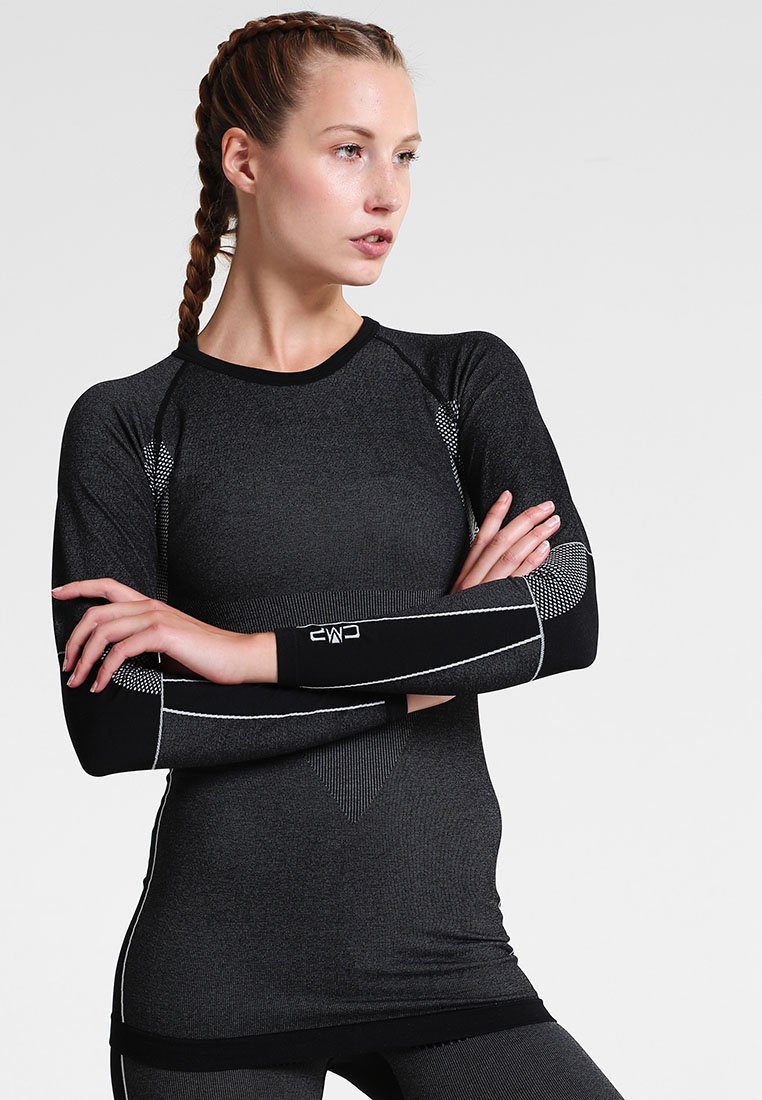 CMP WOMAN SEAMLESS SWEAT - Spodnja majica - nero