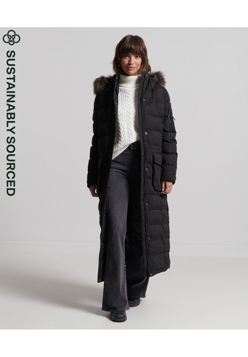 superdry parka black