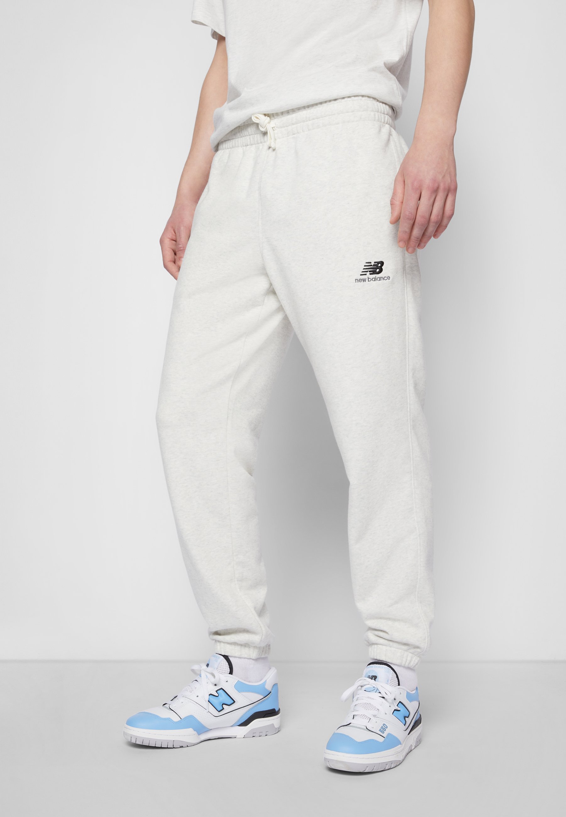 New Balance ESSENTIALS UNI SENTIALS UNISEX - Trainingsbroek - sea salt  heather/lichtgrijs gemêleerd - Zalando.nl