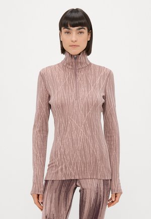 WOMEN TECH VERTEX HALF ZIP DELTA LINES  - Maglietta intima - summit/blush