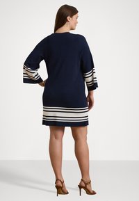 Lauren Ralph Lauren Woman TWO TONE CARDIGAN - Cardigan - refined navy/white