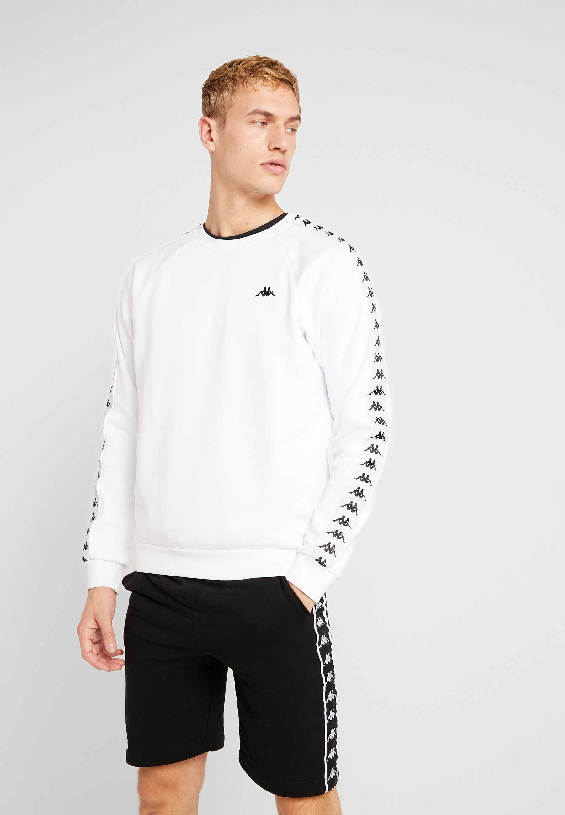 Kappa GOLOR Sweatshirt bright white Zalando.at Kappa SERTUM Sweatshirt white Zalando.at