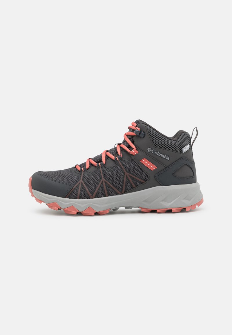 Columbia - PEAKFREAK II MID OUTDRY - Hiking shoes - dark grey/dark coral, Enlarge