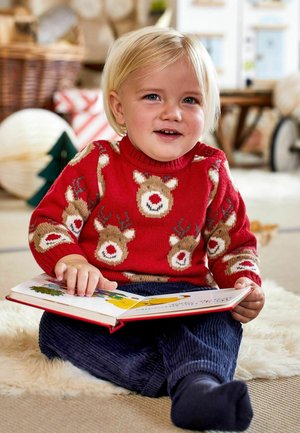 JoJo Maman Bébé REINDEER - REGULAR FIT - Strickpullover - red