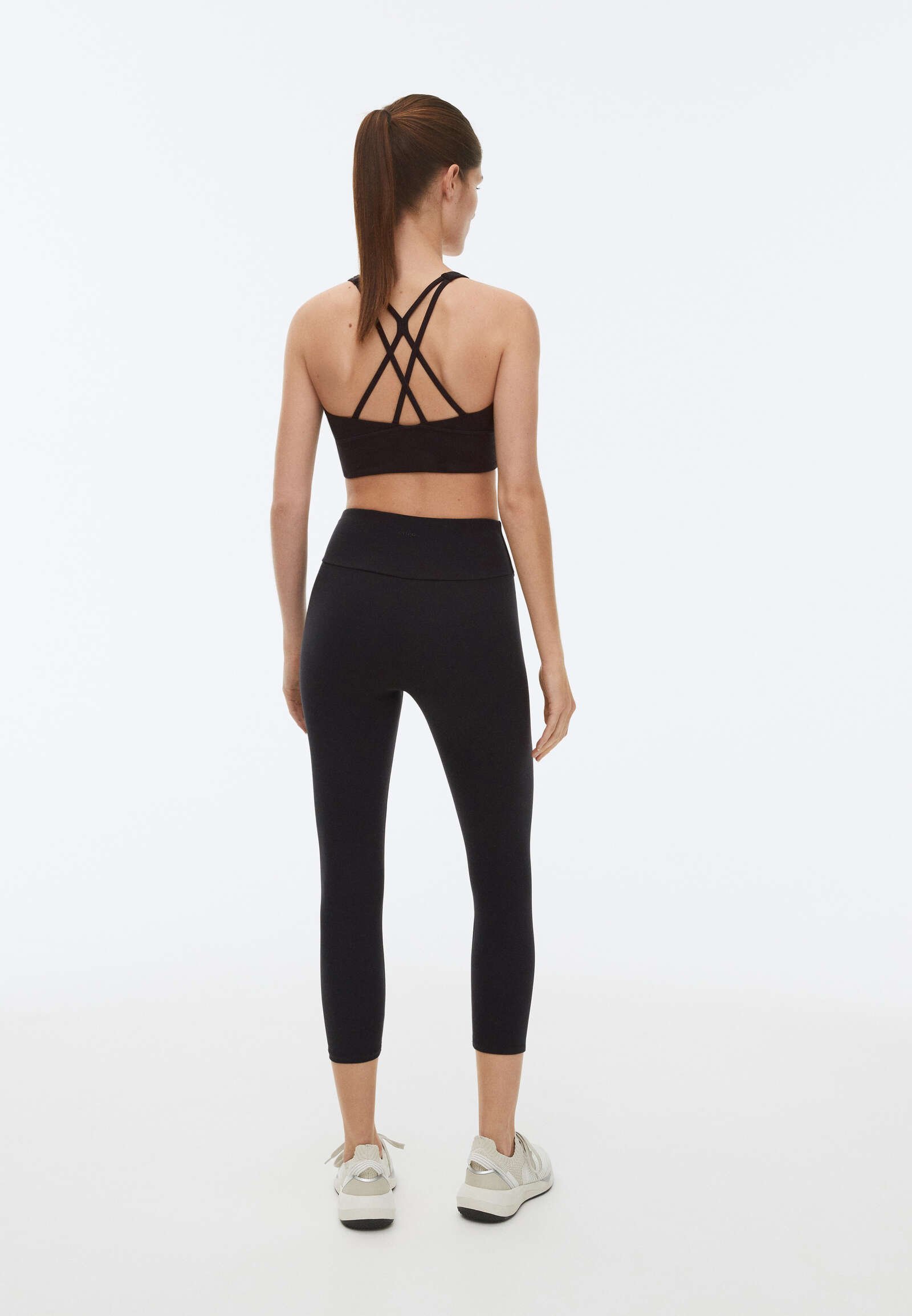 OYSHO COMFORTLUX - Legging - black/noir 